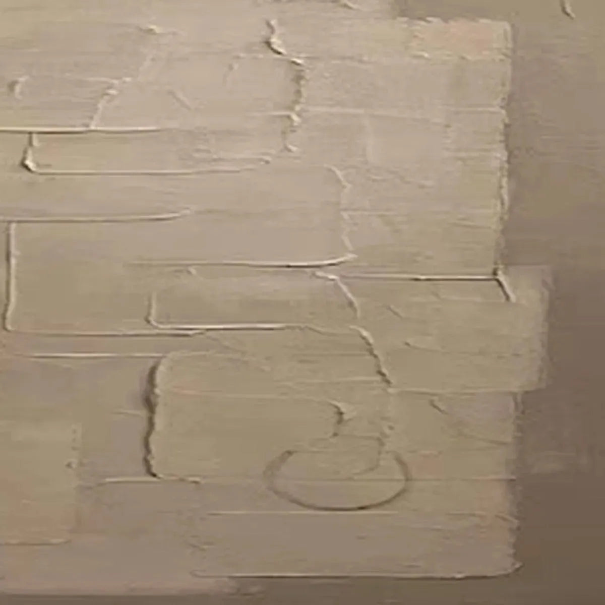 Javier Ramirez Textured Taupe Abstract painting, minimalist art with textured surface and neutral tones for home decor.