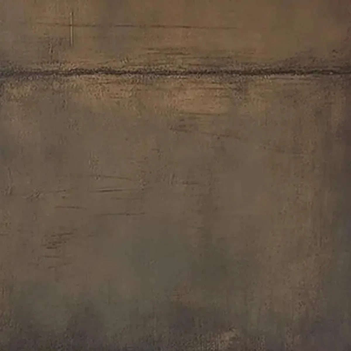 Liam O'Connell Umber Abstract Landscape painting, earthy tones with subtle texture, vertical canvas artwork