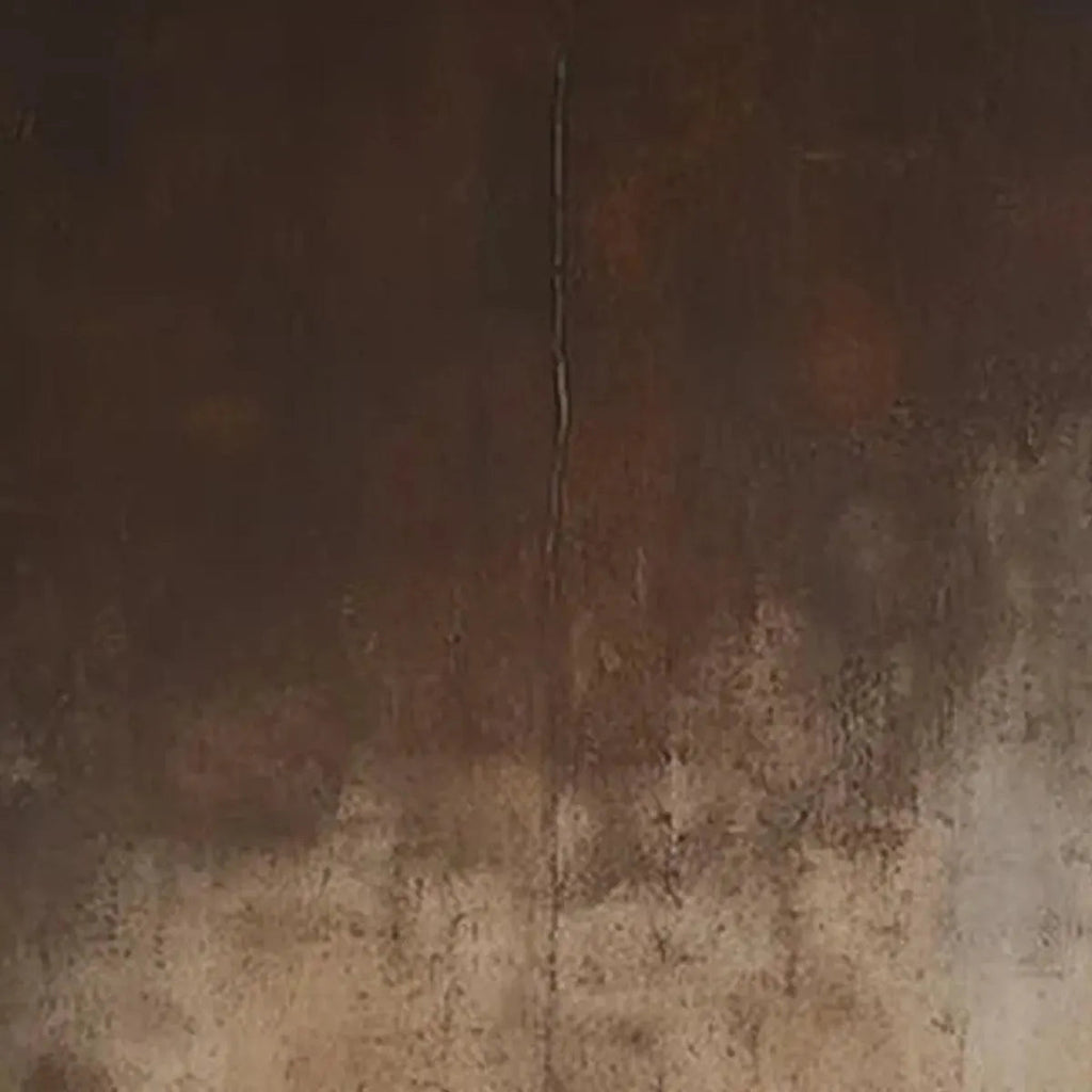 Dark Brown Textured Abstract painting by Javier Ramirez. Minimalist deep brown textured artwork for modern spaces.
