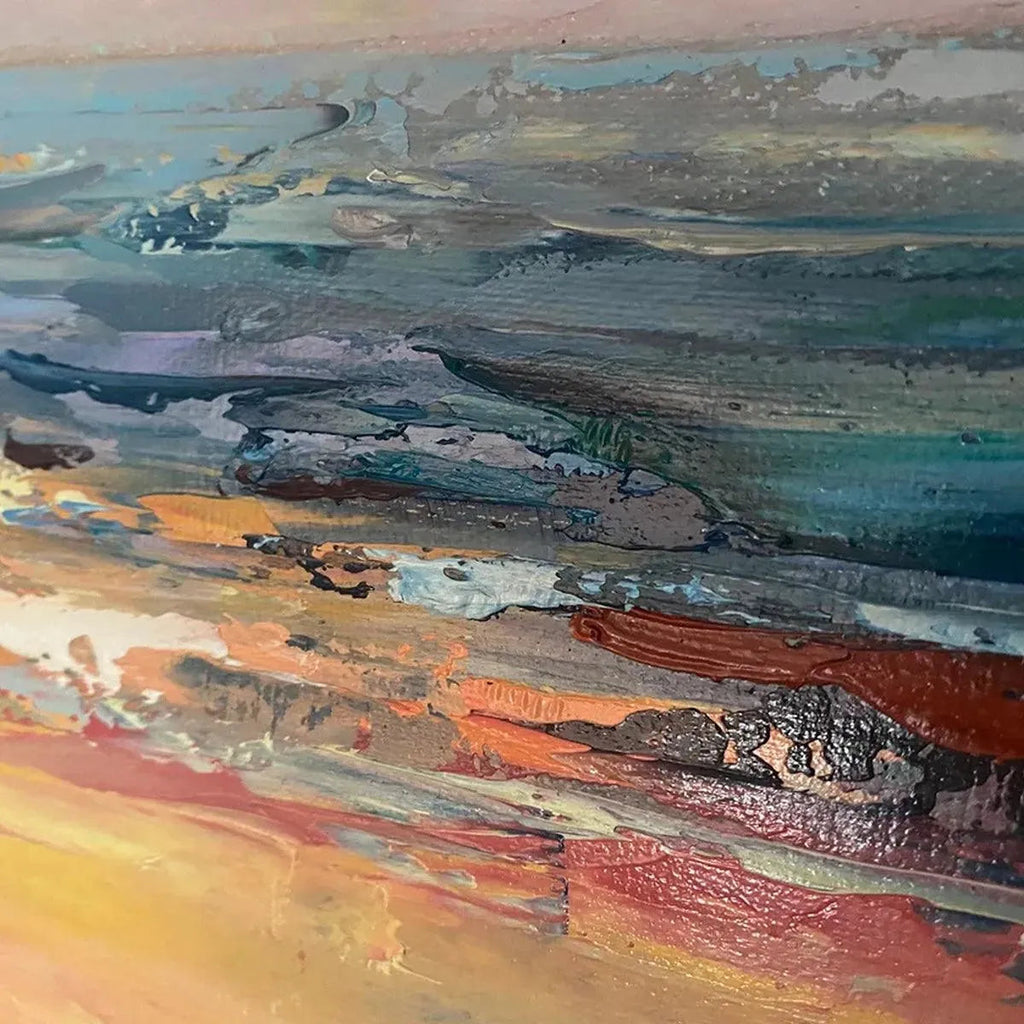 GOLDEN HOUR SEASCAPE: Vertical Coastal Sunset Wall Art