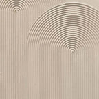Textured Rainbow beige painting by Javier Ramirez, minimalist modern art with arched and vertical lines