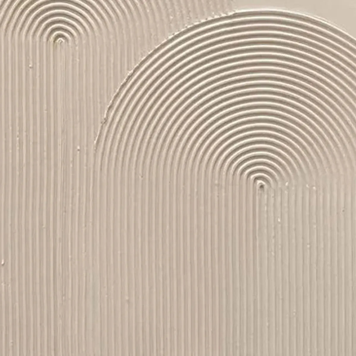 Textured Rainbow beige painting by Javier Ramirez, minimalist modern art with arched and vertical lines