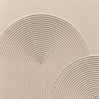 Textured Rainbow beige painting by Javier Ramirez, minimalist modern art with arched and vertical lines