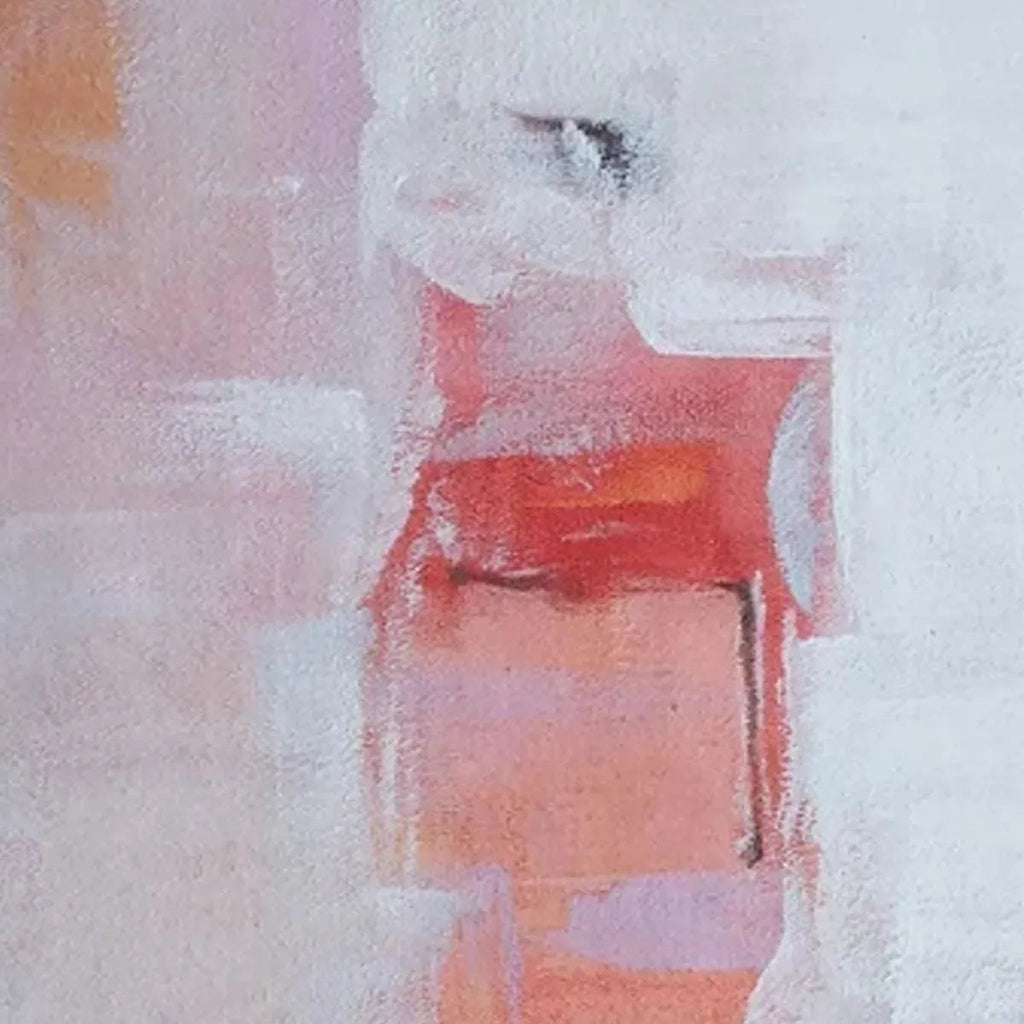 BLUSHING DAWN: Textured Minimalist Wall Art Neutral Pink Canvas