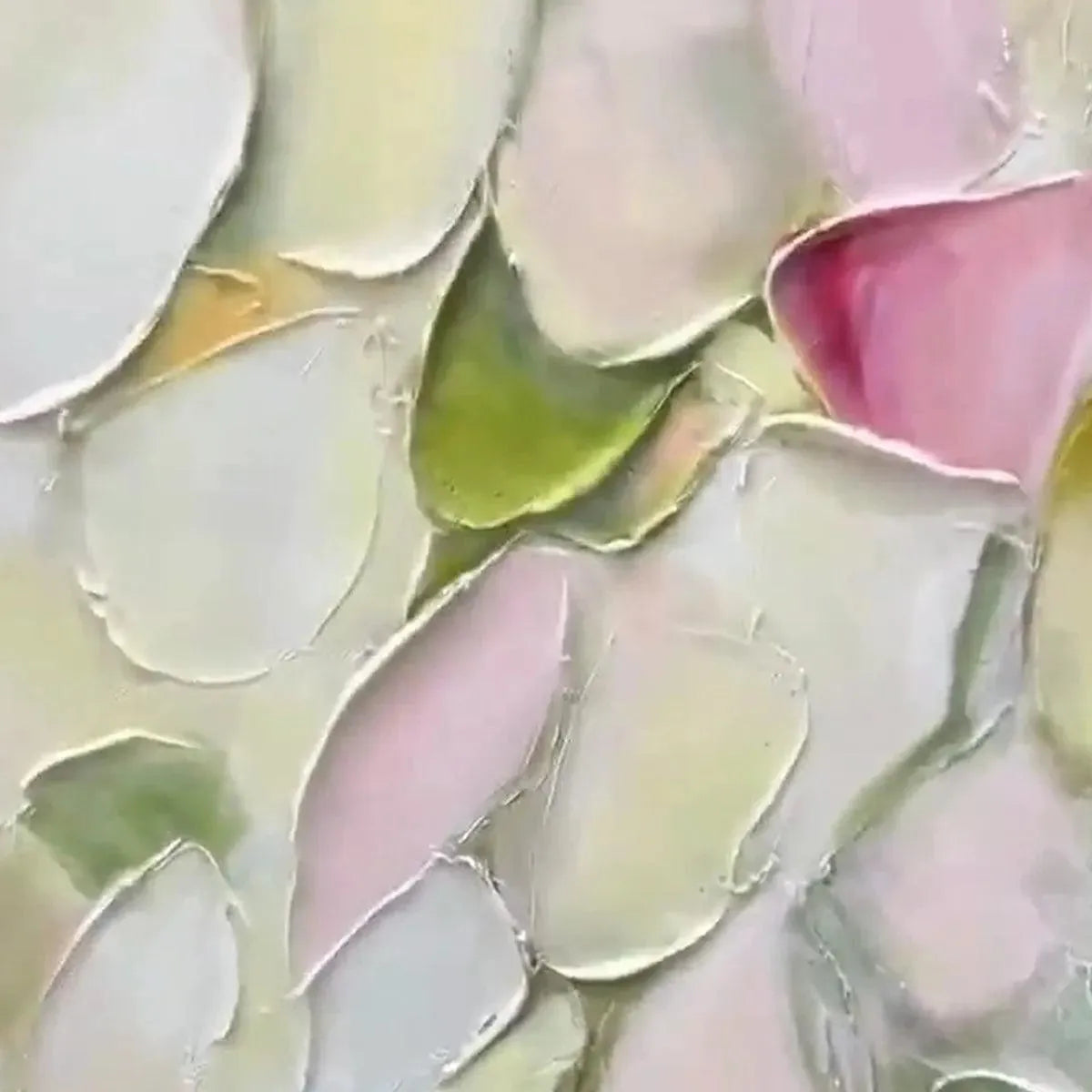 BLUSHING BLOOMS: Textured Abstract Pastel Dreamy Floral Canvas