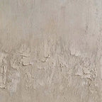 Textured beige abstract painting by Javier Ramirez, modern square wall art for home decor. Minimalist, neutral color palette