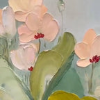 LUSH GARDEN: Textured Greens And Whites Tranquil Beauty Canvas