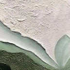 EMERALD FLOW: Flowing Green White Textured Panoramic Abstract Canvas