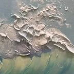 OCEANS EMBRACE:Textured Impasto Crashing Wave Canvas