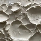 WINTER‘S EMBRACE: Snow Covered Tree Thick Impasto Minimalist Canvas