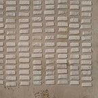 Textured Beige Grid painting by Javier Ramirez, featuring a minimalist grid pattern with textured beige blocks.