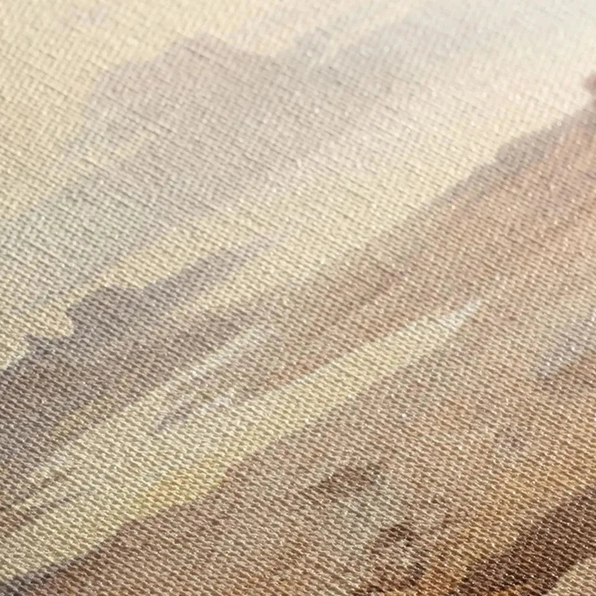 DESERT MIST PANORAMIC: Minimalist Misty Desert Landscape Canvas