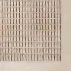 Close-up of Beige Grid textured painting by Javier Ramirez, showcasing tactile surface and minimalist grid pattern.
