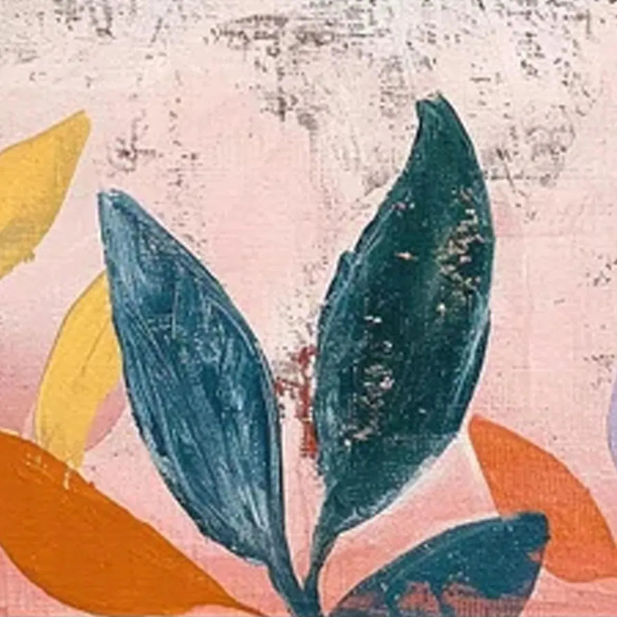 PASTEL BOTANICAL PANORAMIC: Soft Pastel Stylized Floral Canvas