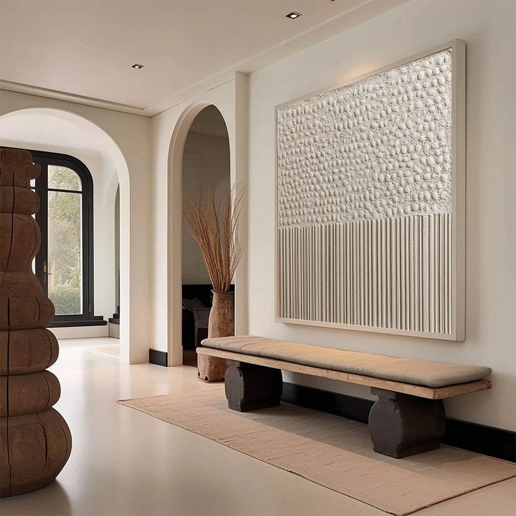 ZENITH: Textured Wabi-Sabi Minimalist Abstract Wall Art