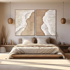 COASTAL RHYTHM: Wabi Sabi Beach Wall Art Set of 2
