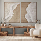 COASTAL RHYTHM: Wabi Sabi Beach Wall Art Set of 2