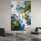 AERIALIS: Heavy Texture Impasto Abstract Landscape Canvas