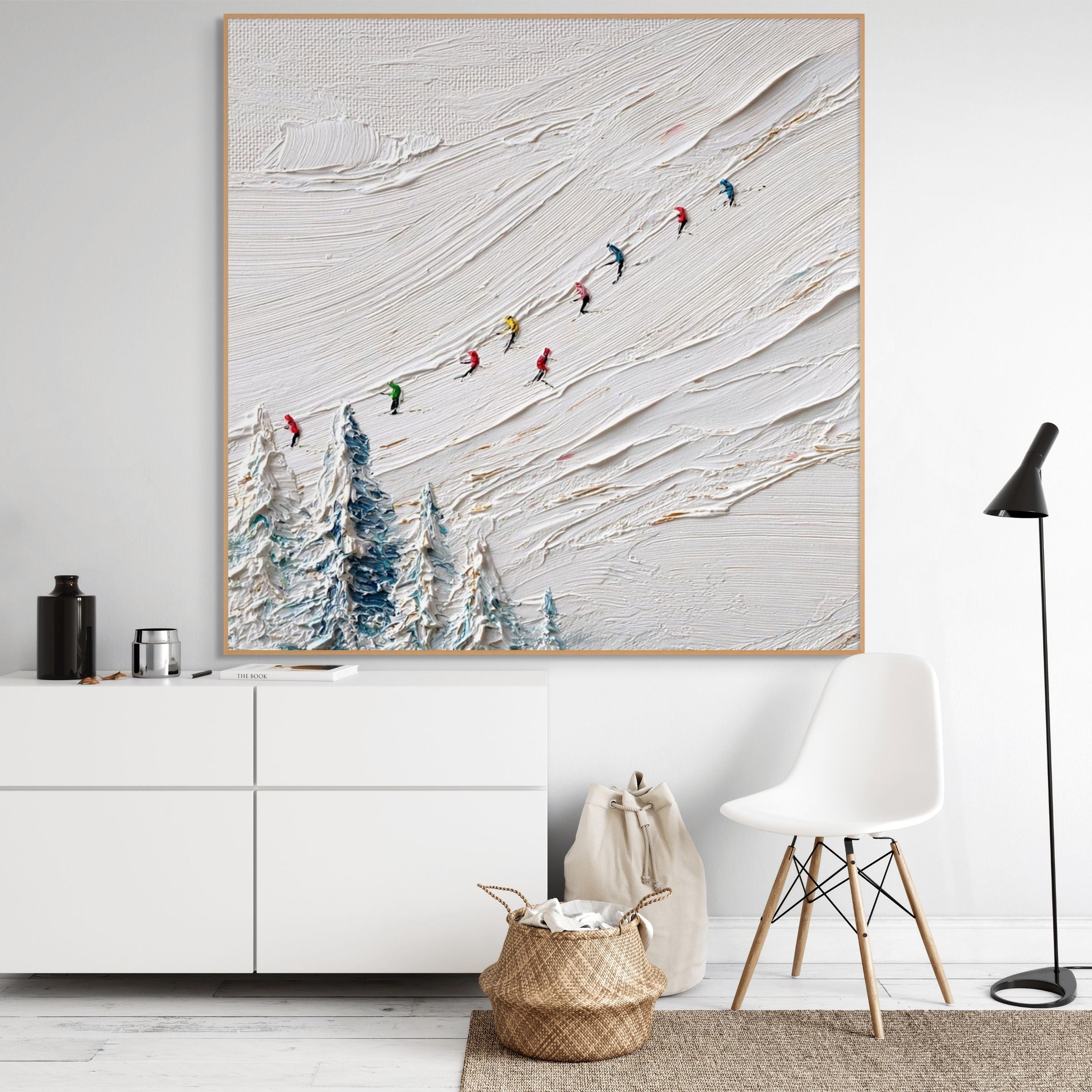 ALPINE LINE: Ski Wall Art Canvas