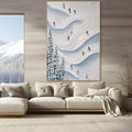 ALPINE FLOW: Ski Wall Art Canvas