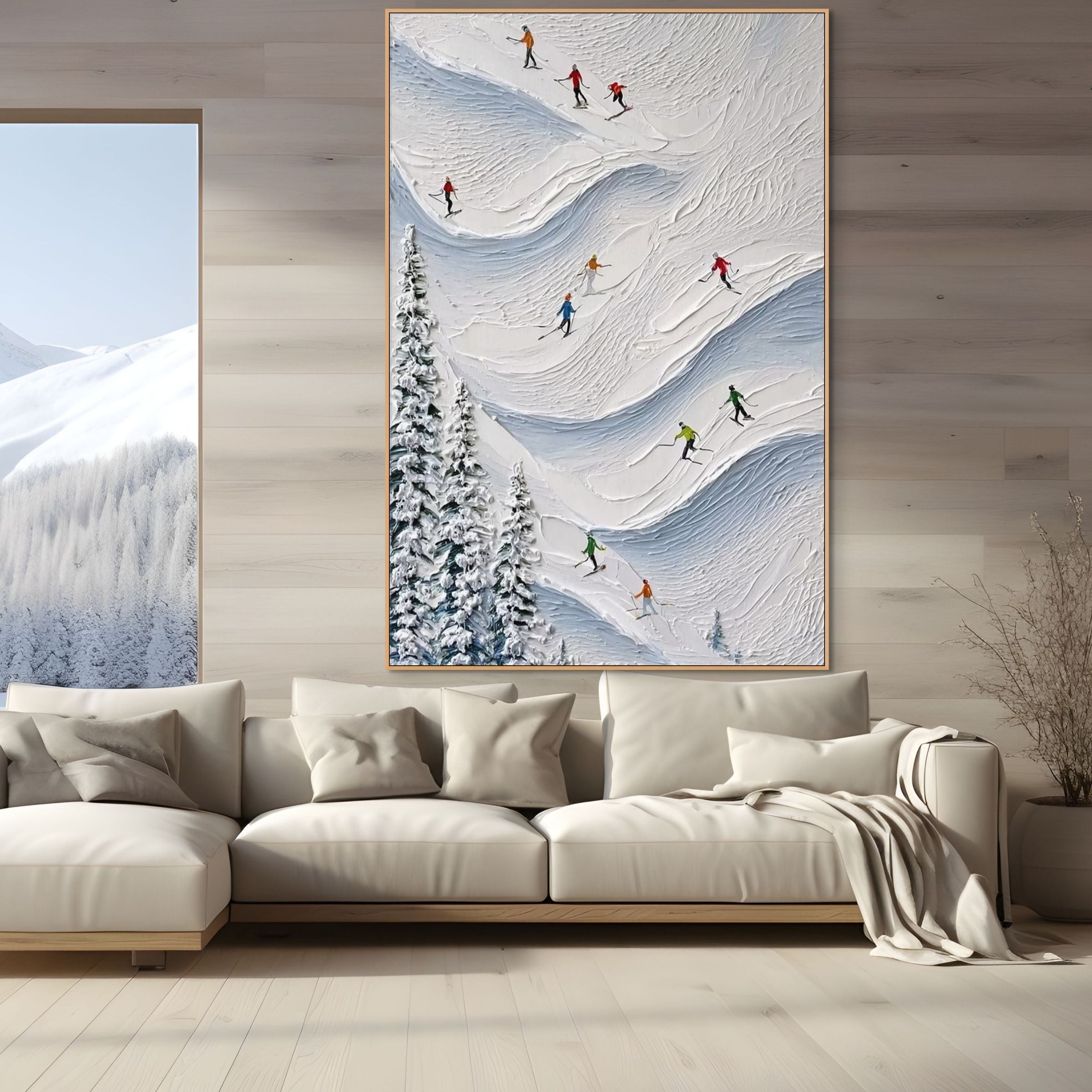 ALPINE FLOW: Ski Wall Art Canvas