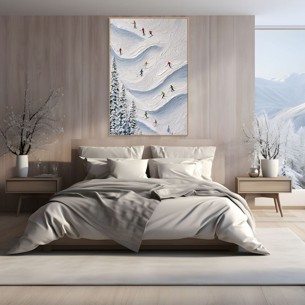 ALPINE FLOW: Ski Wall Art Canvas