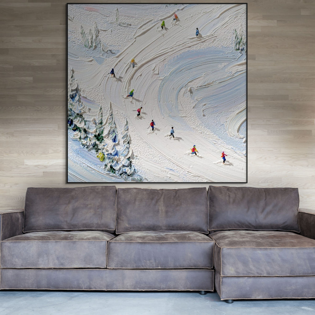 ALPINE SPEED: Ski Wall Art Canvas