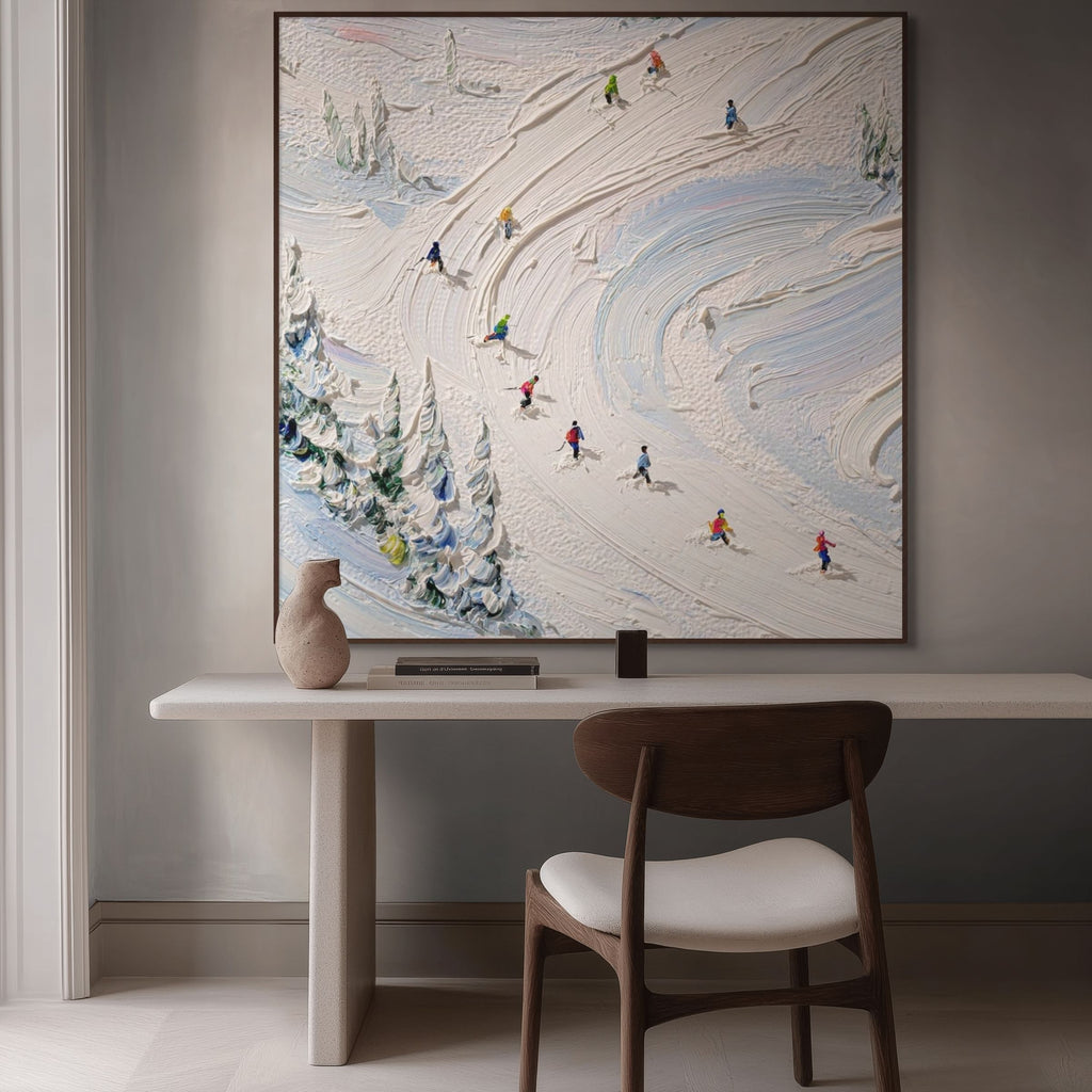 ALPINE SPEED: Ski Wall Art Canvas