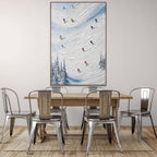 ALPINE GLIDE: Ski Wall Art Canvas