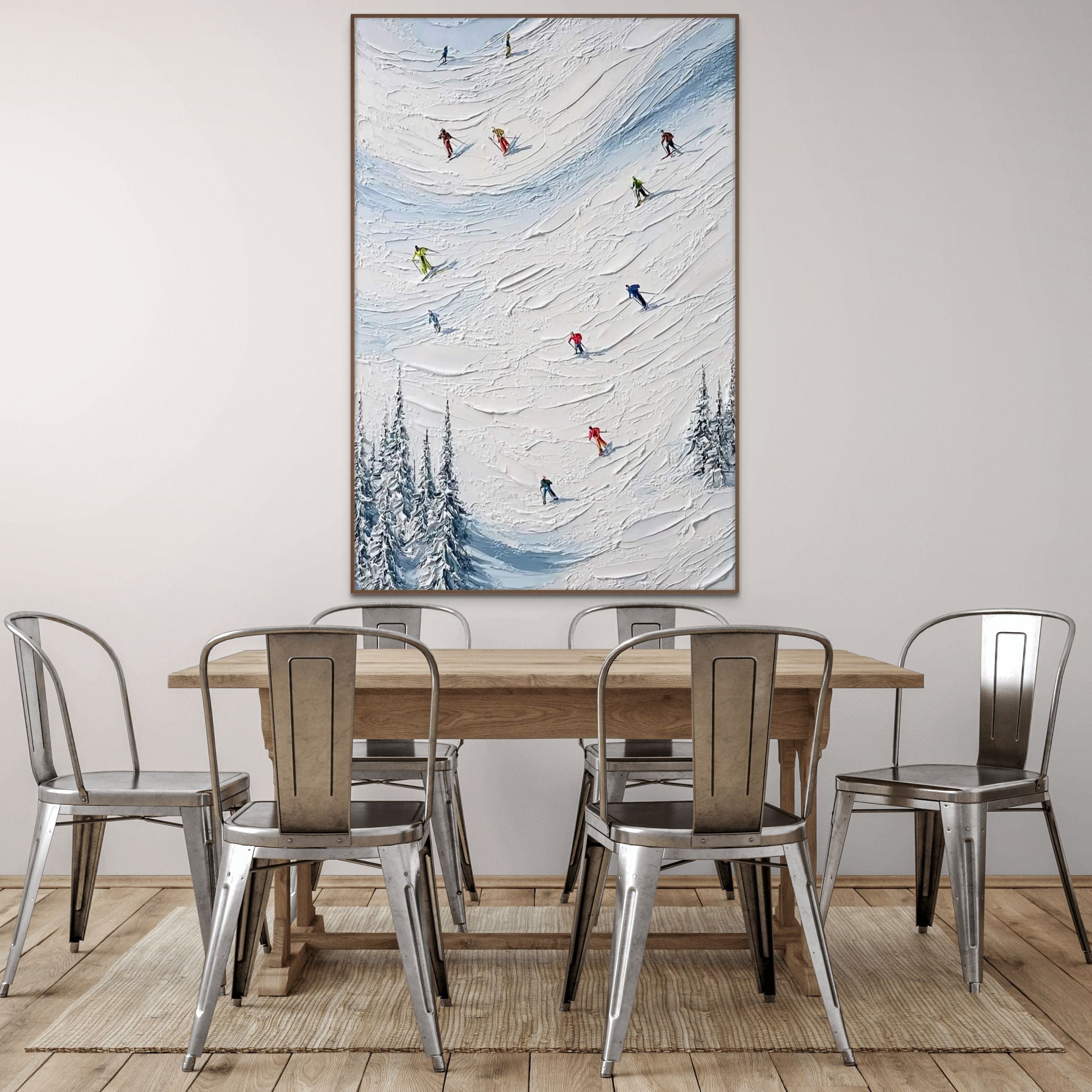 ALPINE GLIDE: Ski Wall Art Canvas