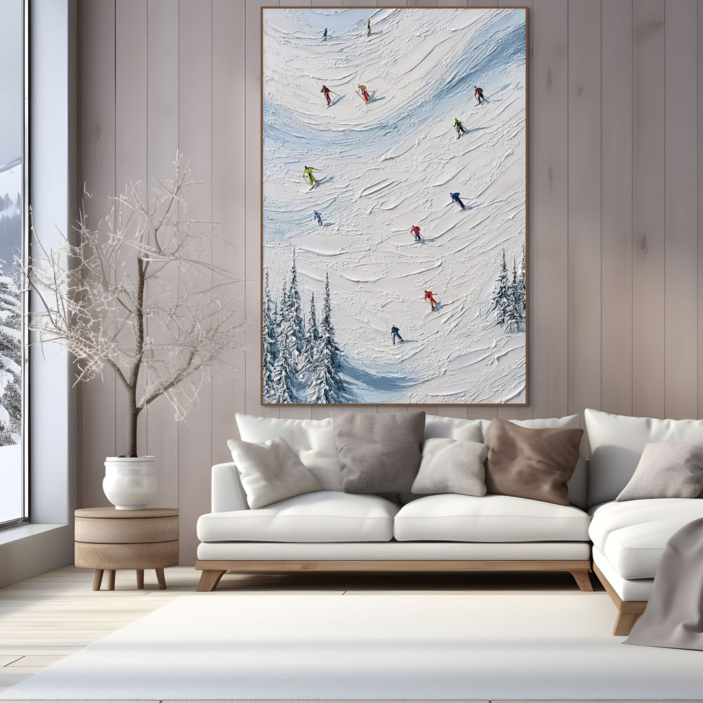 ALPINE GLIDE: Ski Wall Art Canvas