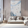 ALPINE GLIDE: Ski Wall Art Canvas