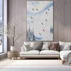 ALPINE GLIDE: Ski Wall Art Canvas