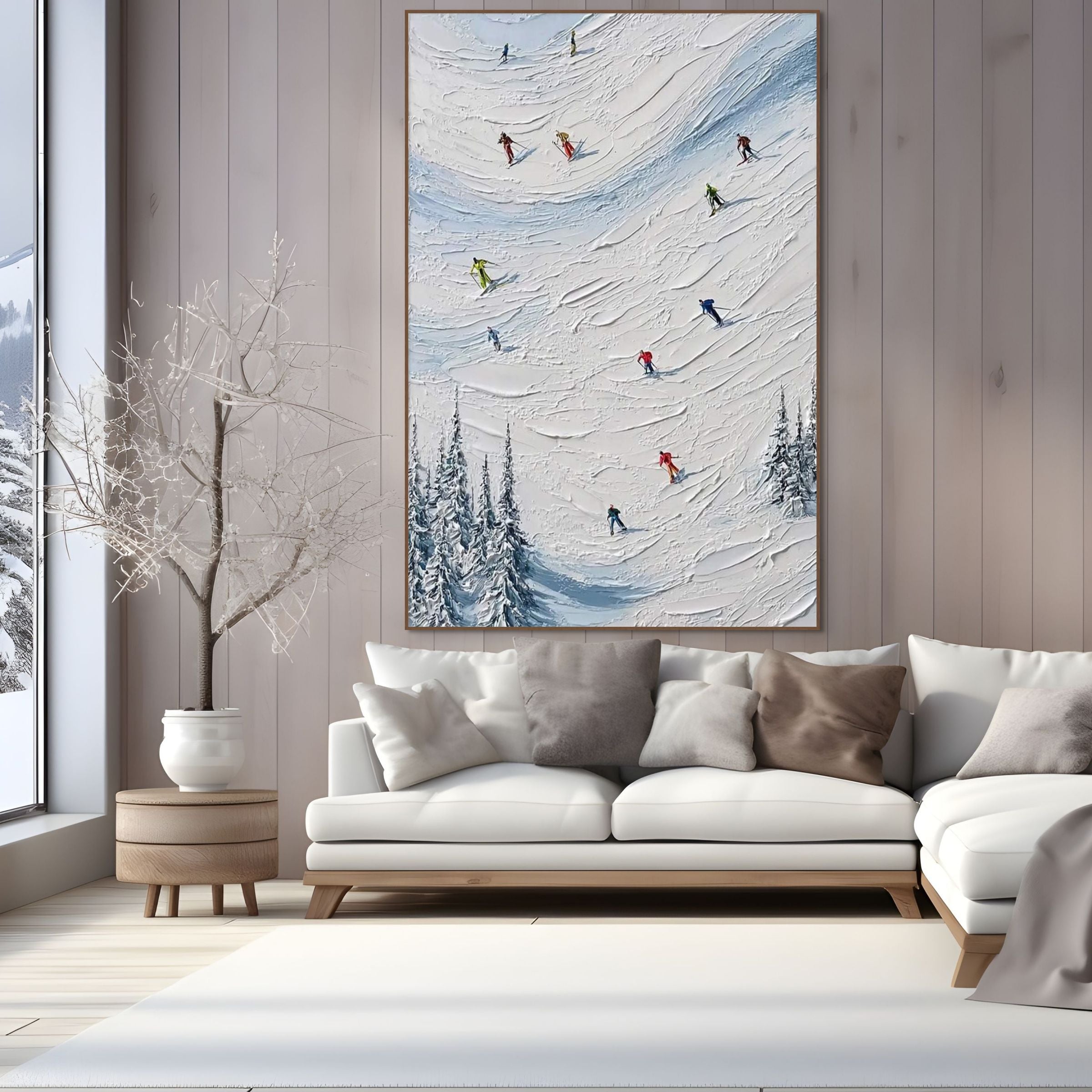 ALPINE GLIDE: Ski Wall Art Canvas