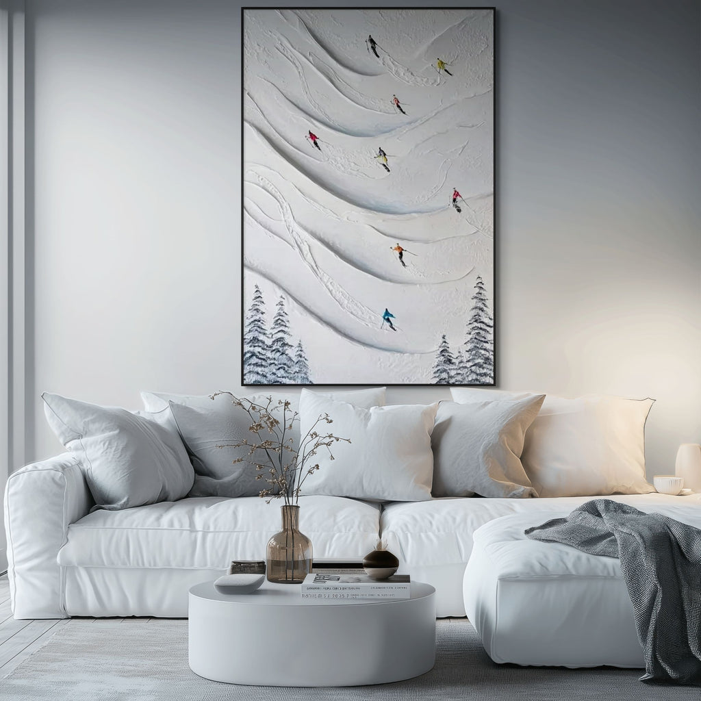 ALPINE DRIFT: Ski Wall Art Canvas