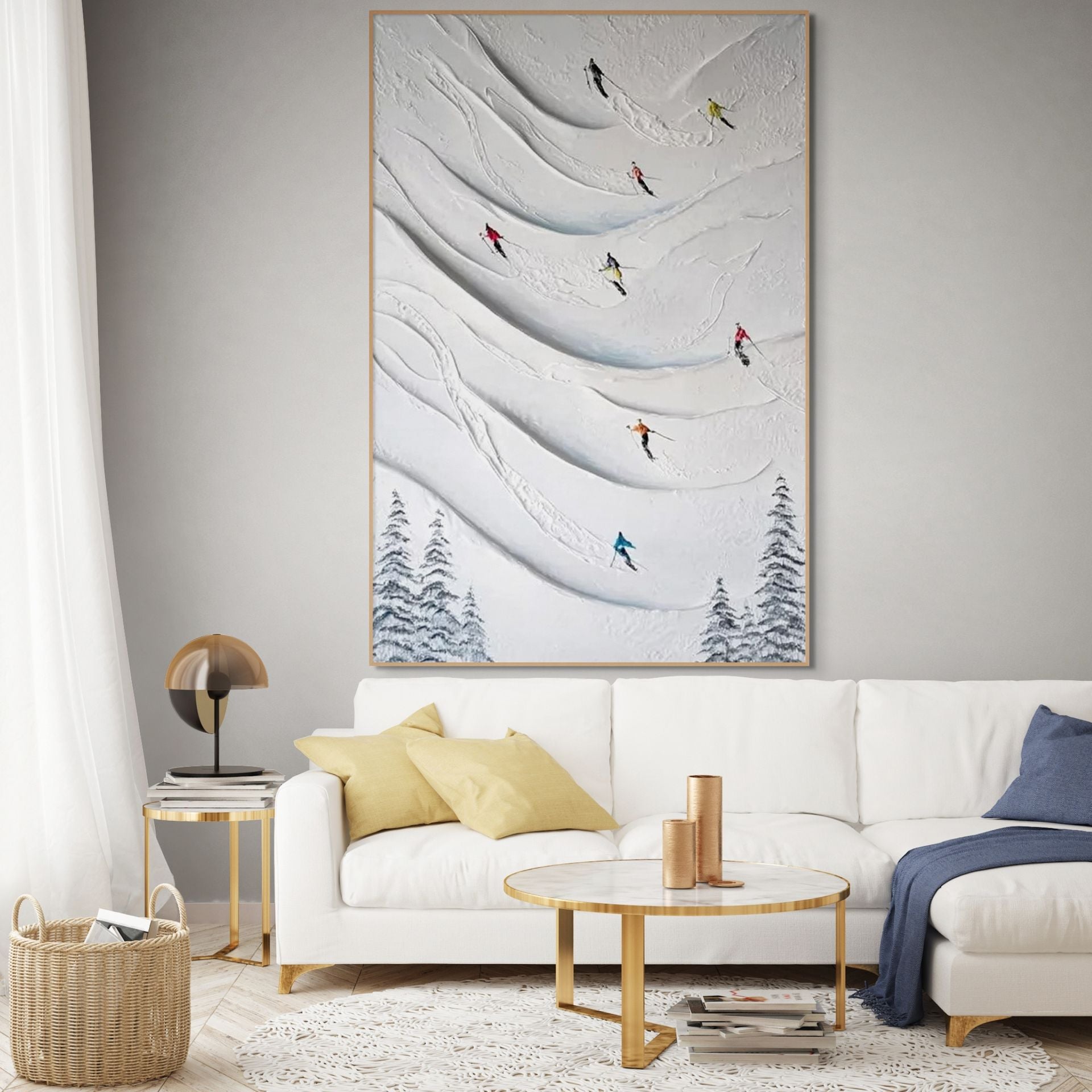 ALPINE DRIFT: Ski Wall Art Canvas