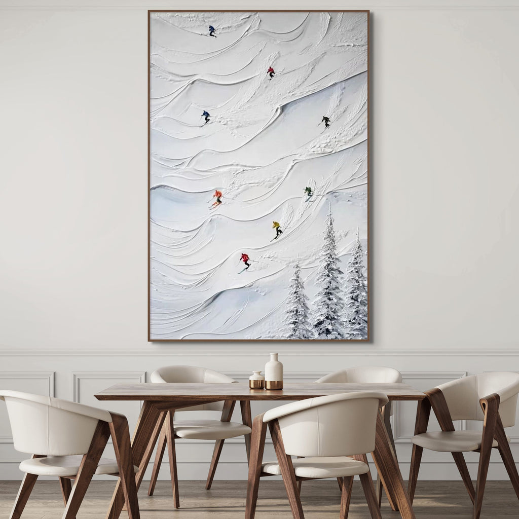 ALPINE TRACKS: Ski Wall Art Canvas