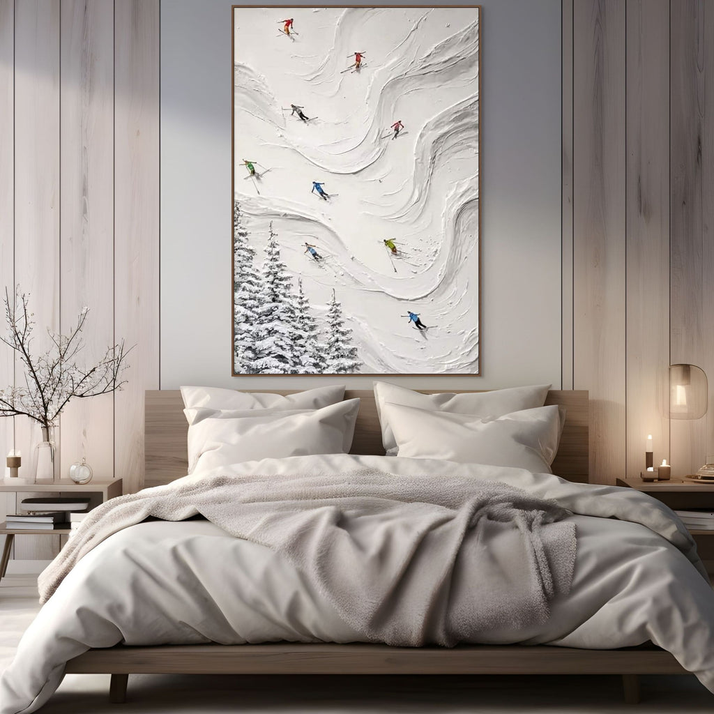 ALPINE DESCENT: Ski Wall Art Canvas