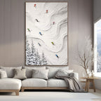 ALPINE DESCENT: Ski Wall Art Canvas