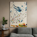 ALPINE SKI DAY: Textured Ski Scene Vertical Wall Art