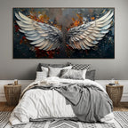 ANGELIC WINGS: Textured Dramatic Angel Wings Canvas