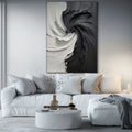 BLACK AND WHITE:Textured Abstract Wall Art