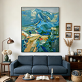BLUE RIDGE MOUNTAINS: Textured Vibrant Mountain Landscape Canvas