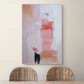 BLUSHING DAWN: Textured Minimalist Wall Art Neutral Pink Canvas
