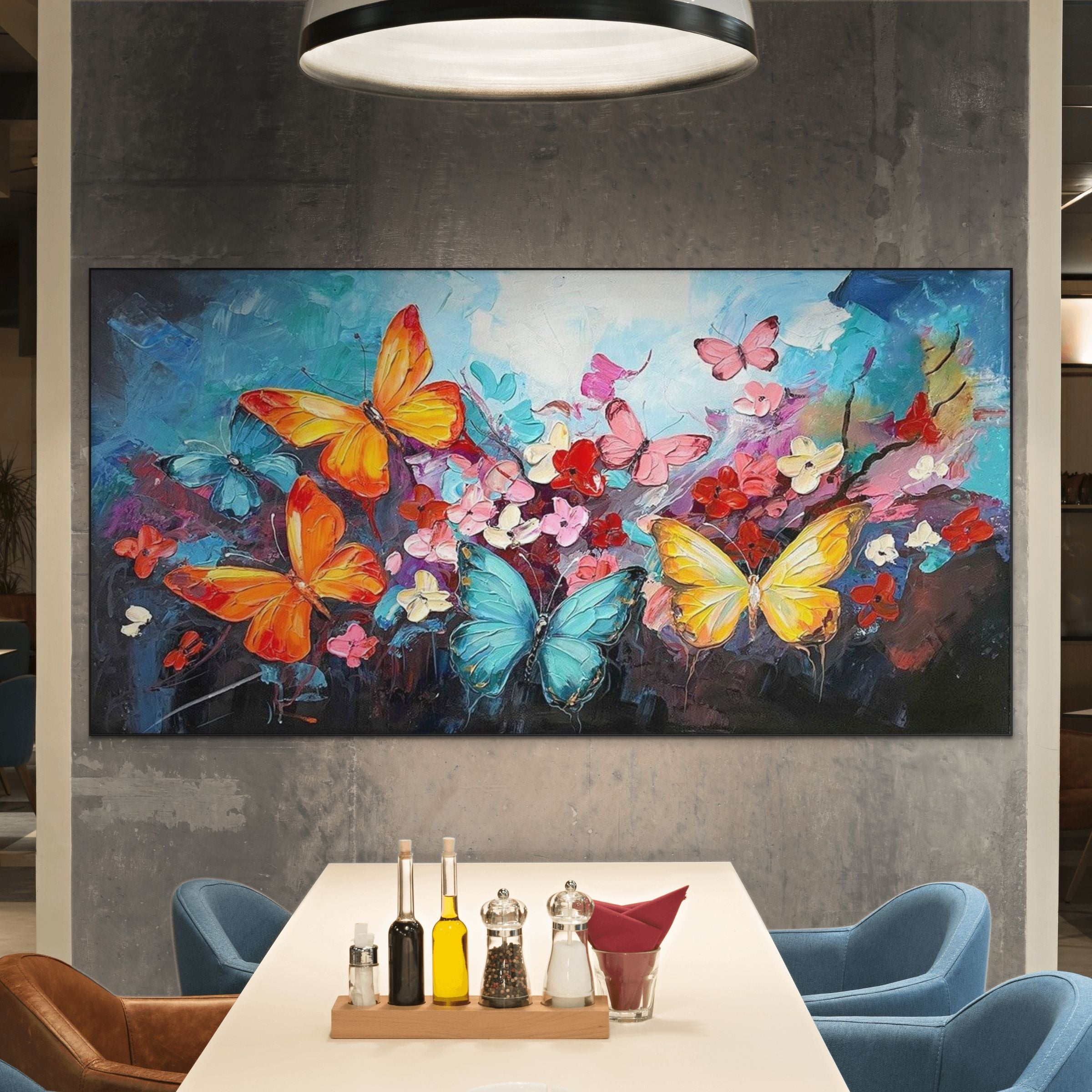 BUTTERFLY WALTZ: Multicolor Dancing Butterflies Canvas