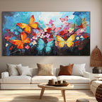 BUTTERFLY WALTZ: Multicolor Dancing Butterflies Canvas