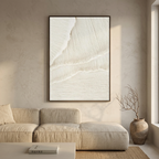 CASCADES: White Wabi Sabi Textured Wall Art