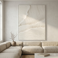 CASCADES: White Wabi Sabi Textured Wall Art