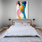 CHROMATIC FIGURE: Impasto Abstract Figure Wall Art Textured Canvas