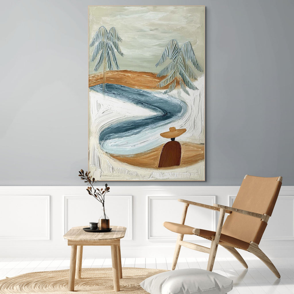 COASTAL REVERIE: Wabi-Sabi Coastal Serenity Painting